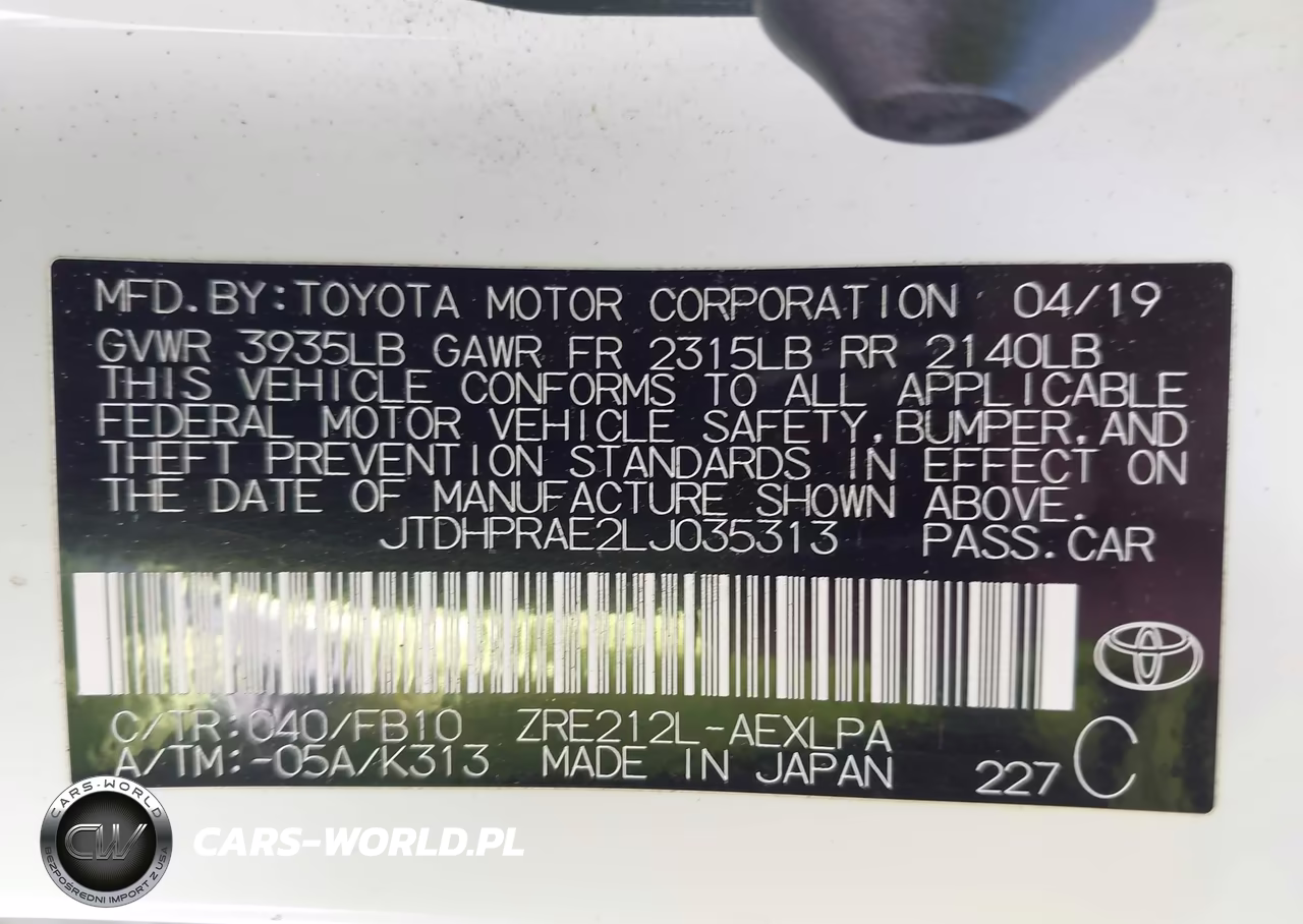 2020 Toyota Corolla Le VIN:JTDHPRAE2LJ035313 - 9