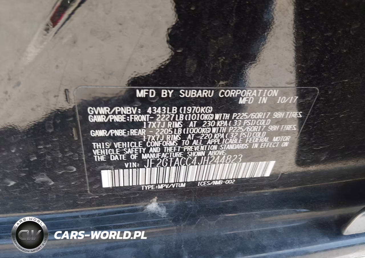 2018 Subaru Crosstrek 2.0I Premium VIN:JF2GTACC4JH244823 - 9