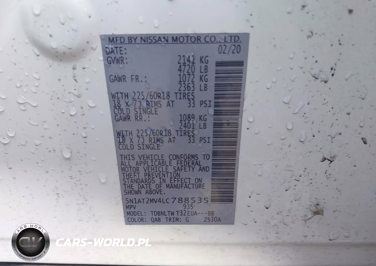 2020 Nissan Rogue Sv Intelligent Awd VIN:5N1AT2MV4LC788535 - 9