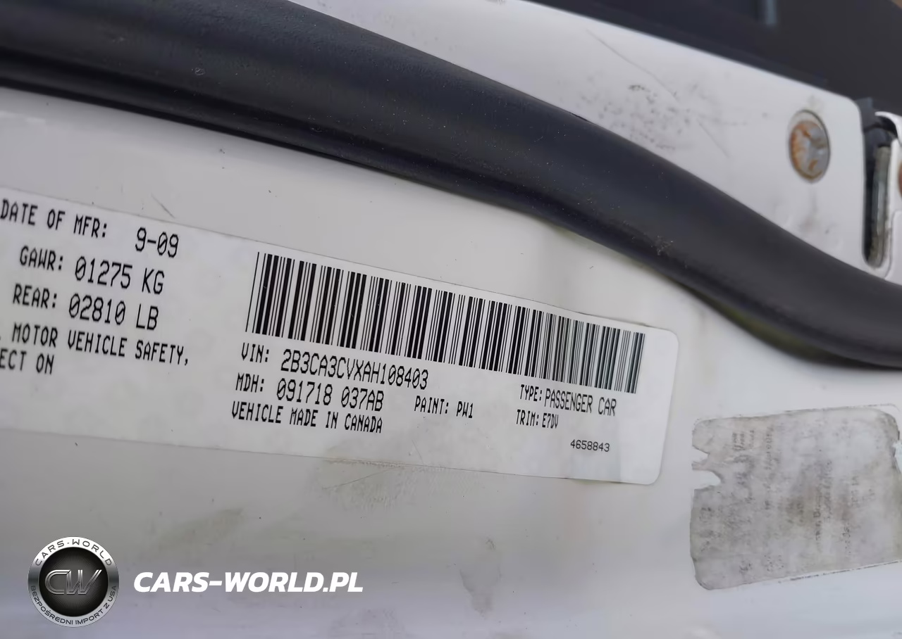 2010 Dodge Charger Sxt VIN:2B3CA3CVXAH108403 - 9