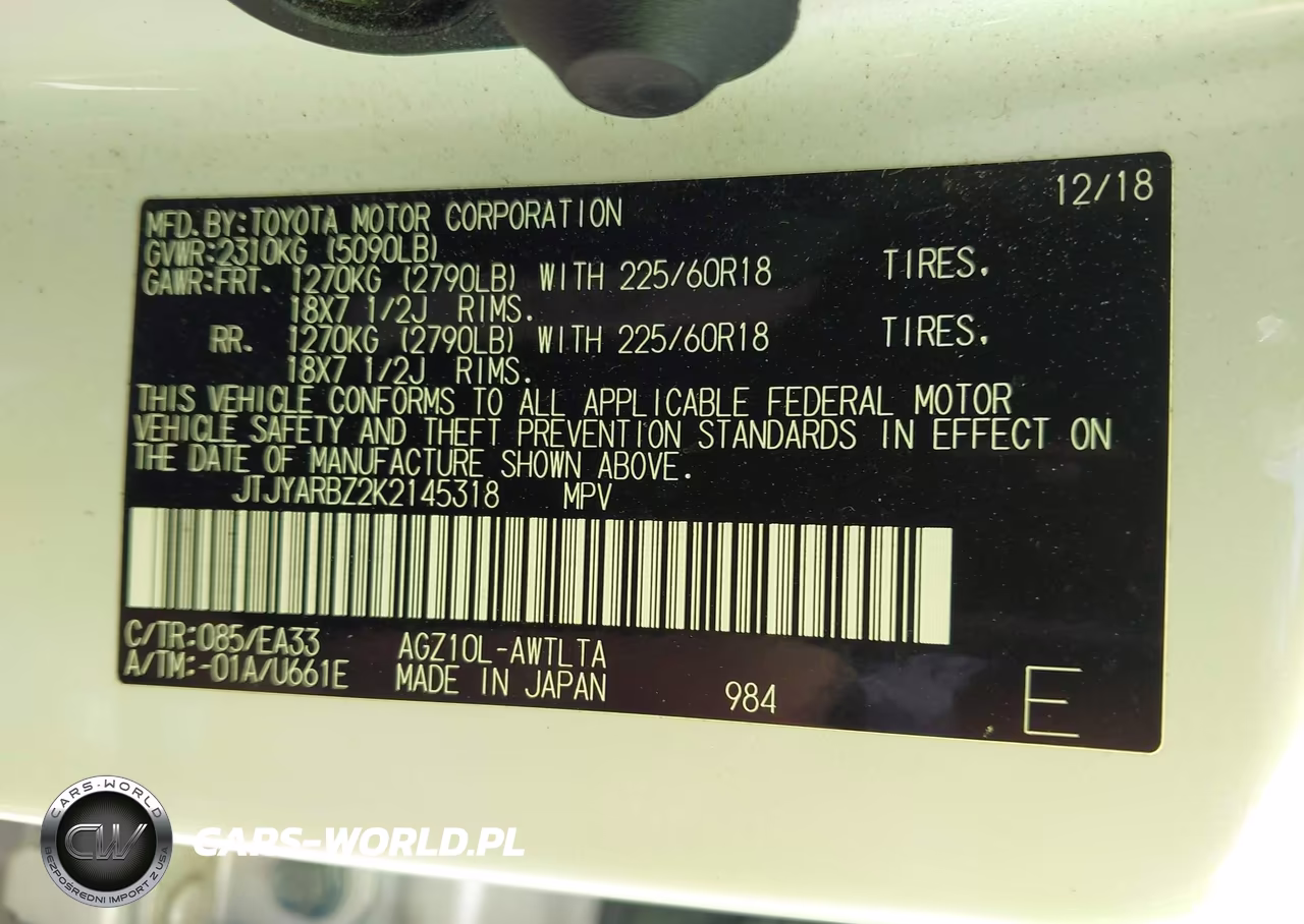 2019 Lexus Nx 300 VIN:JTJYARBZ2K2145318 - 9