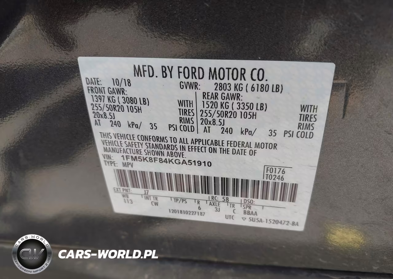 2019 Ford Explorer Limited VIN:1FM5K8F84KGA51910 - 9