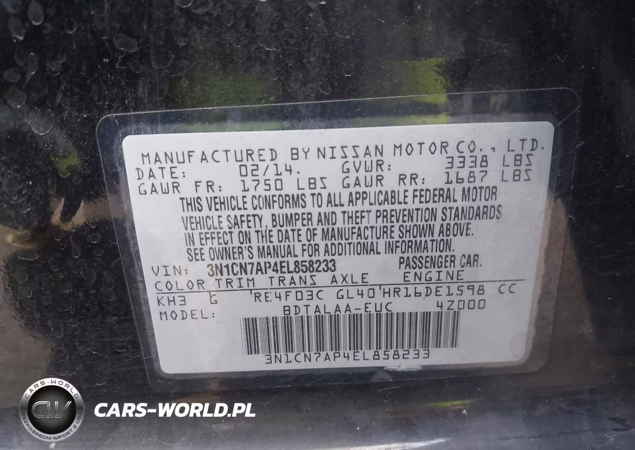 2014 Nissan Versa 1.6 S VIN:3N1CN7AP4EL858233 - 9