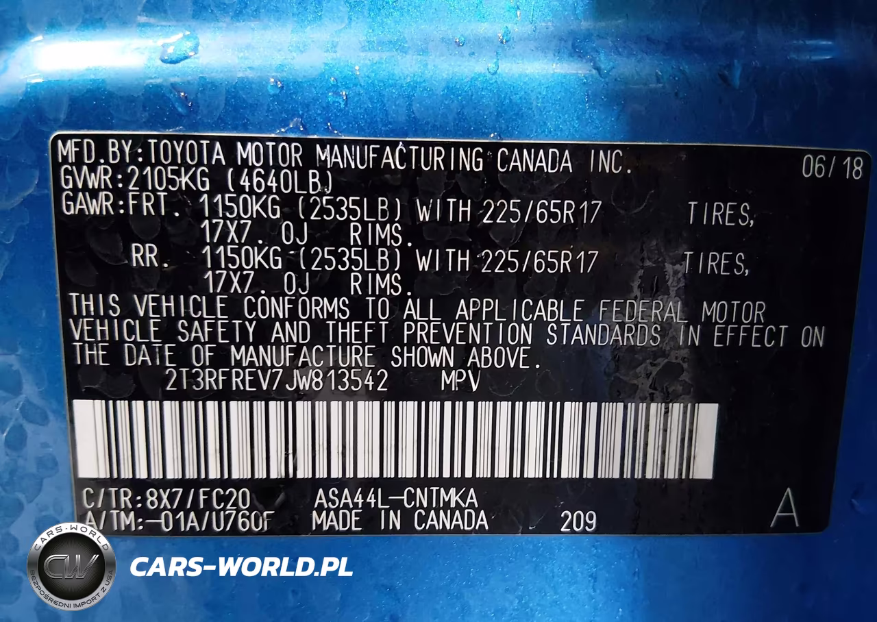 2018 Toyota Rav4 Xle VIN:2T3RFREV7JW813542 - 9