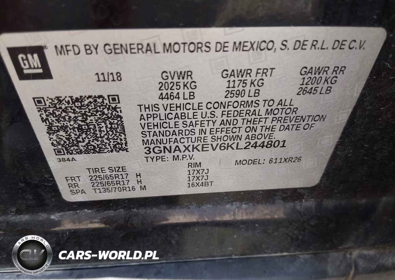 2019 Chevrolet Equinox Lt VIN:3GNAXKEV6KL244801 - 9