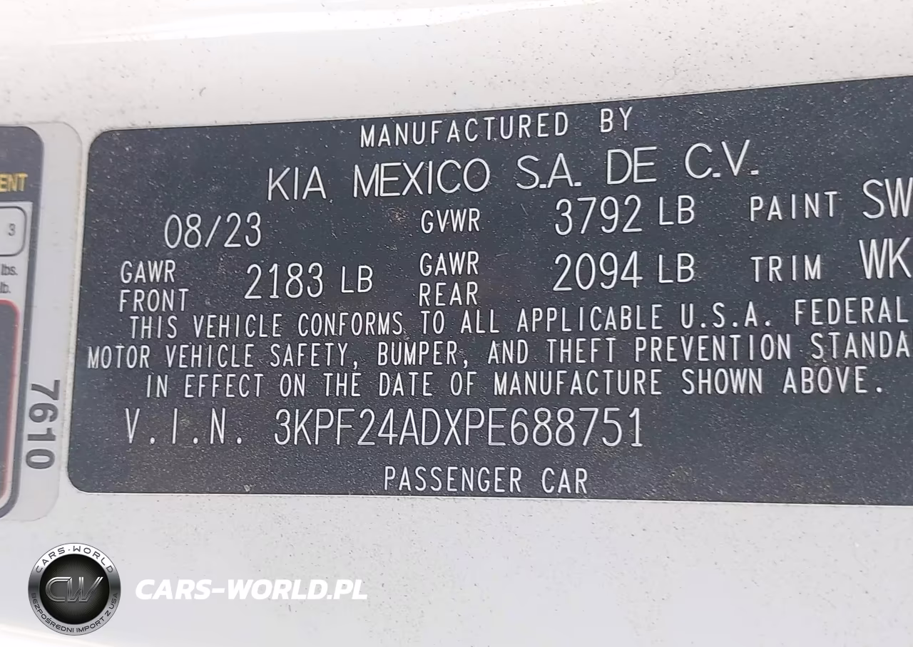 2023 Kia Forte Lxs VIN:3KPF24ADXPE688751 - 9