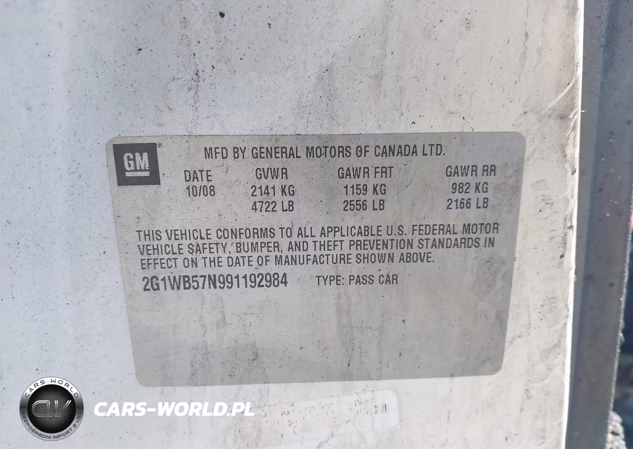 2009 Chevrolet Impala Ls VIN:2G1WB57N991192984 - 9