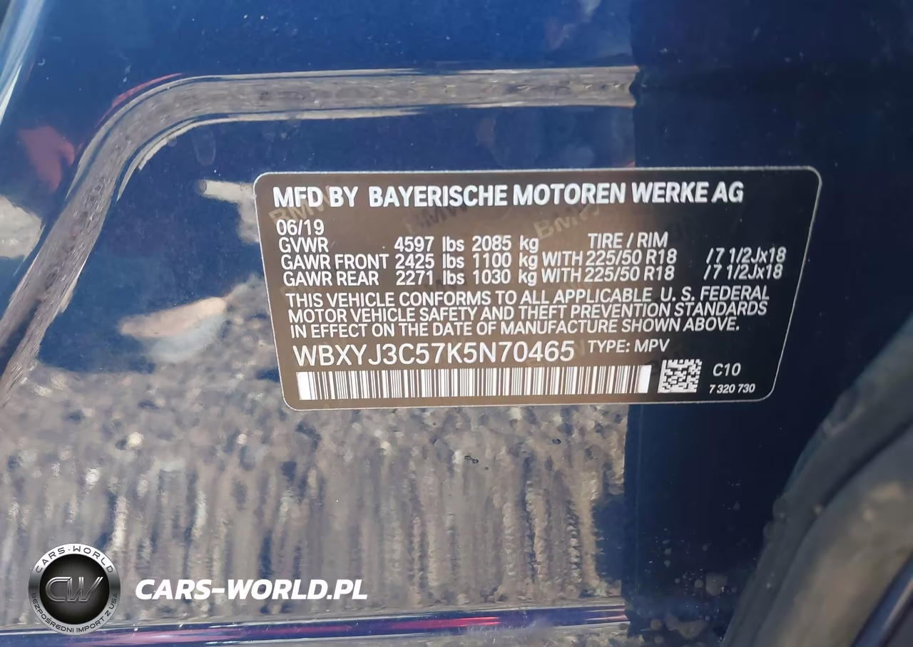2019 BMW X2 Sdrive28I VIN:WBXYJ3C57K5N70465 - 9