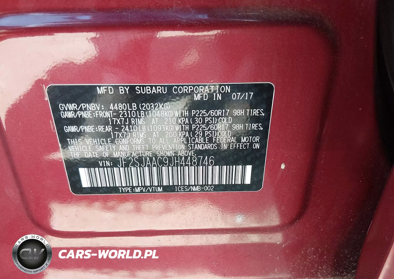 2018 Subaru Forester 2.5I VIN:JF2SJAAC9JH448746 - 9