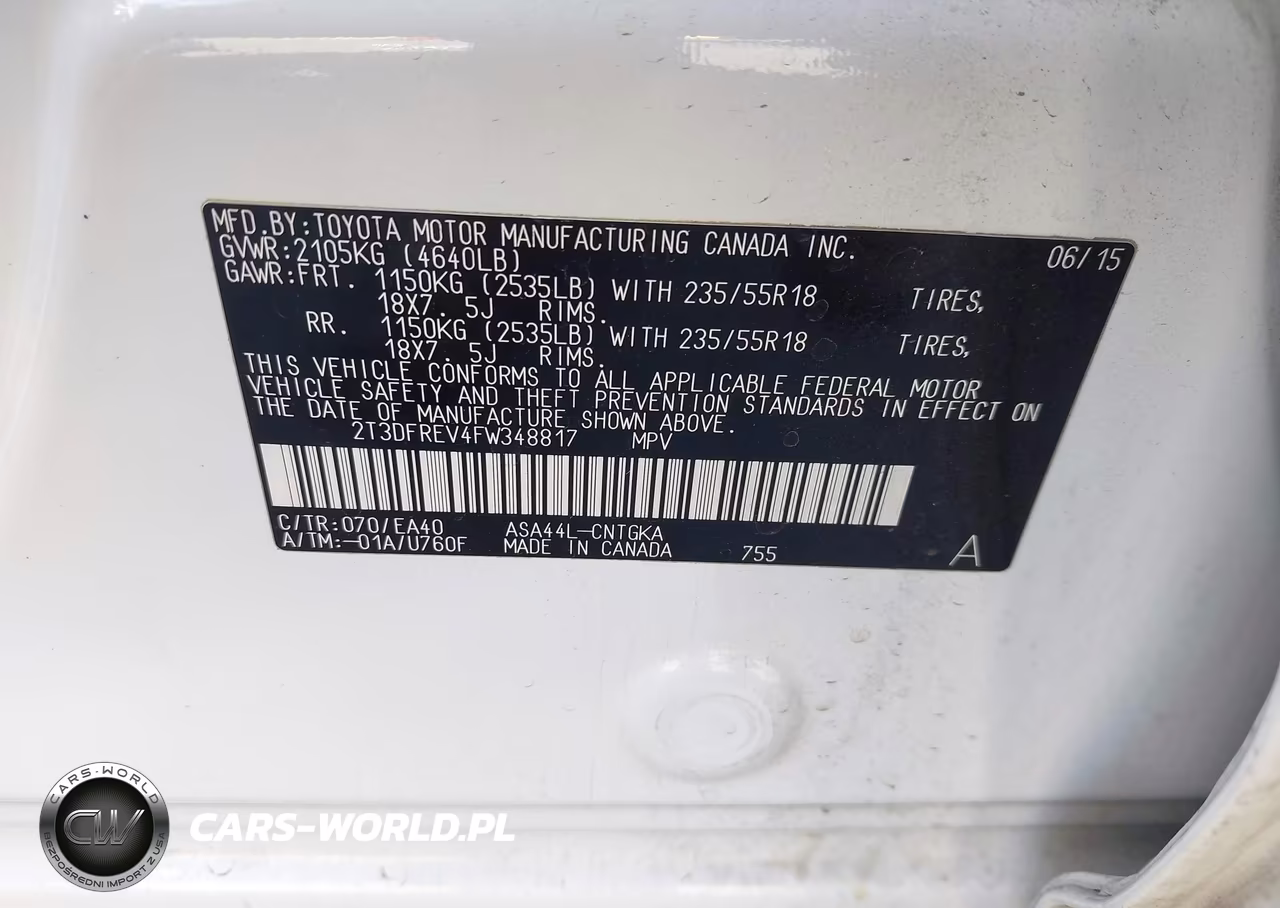 2015 Toyota Rav4 Limited VIN:2T3DFREV4FW348817 - 9