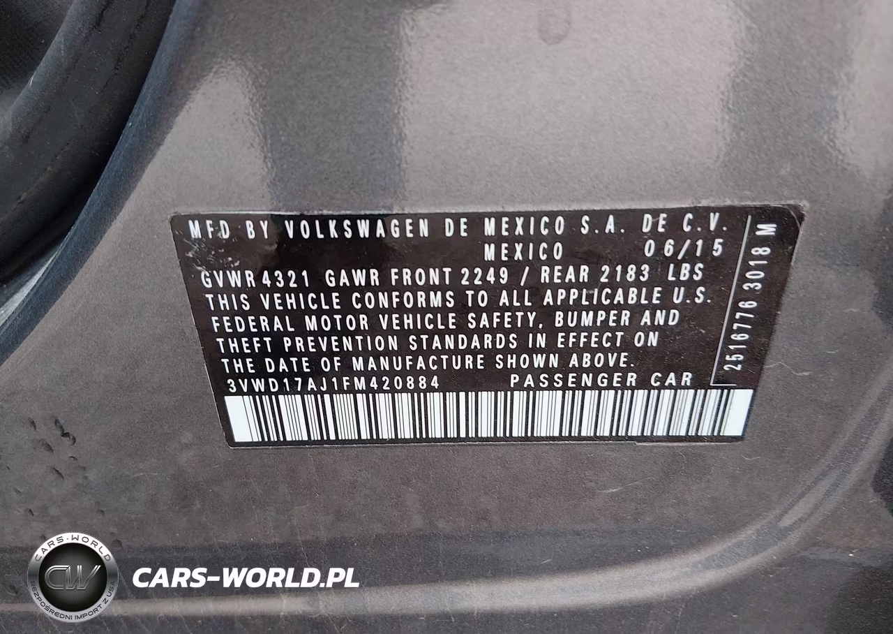 2015 Volkswagen Jetta 1.8T Sport VIN:3VWD17AJ1FM420884 - 9