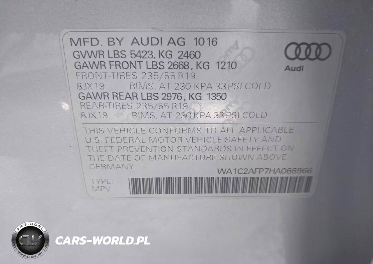 2017 Audi Q5 2.0T Premium VIN:WA1C2AFP7HA066966 - 9