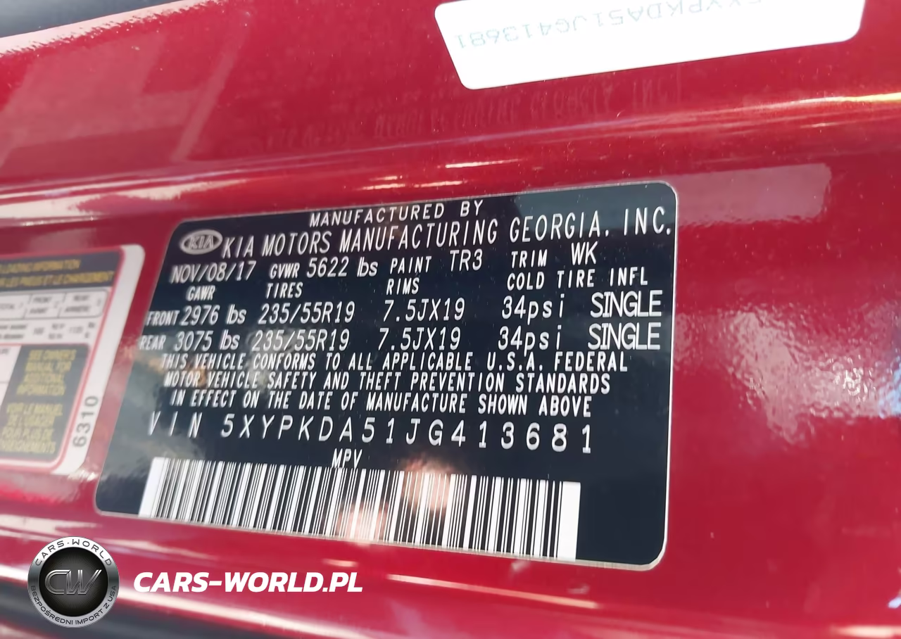 2018 Kia Sorento 3.3L Sx VIN:5XYPKDA51JG413681 - 9