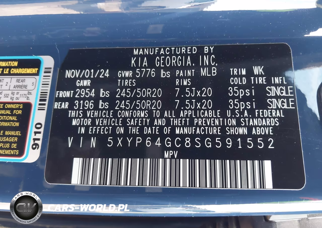 2025 Kia Telluride S VIN:5XYP64GC8SG591552 - 9