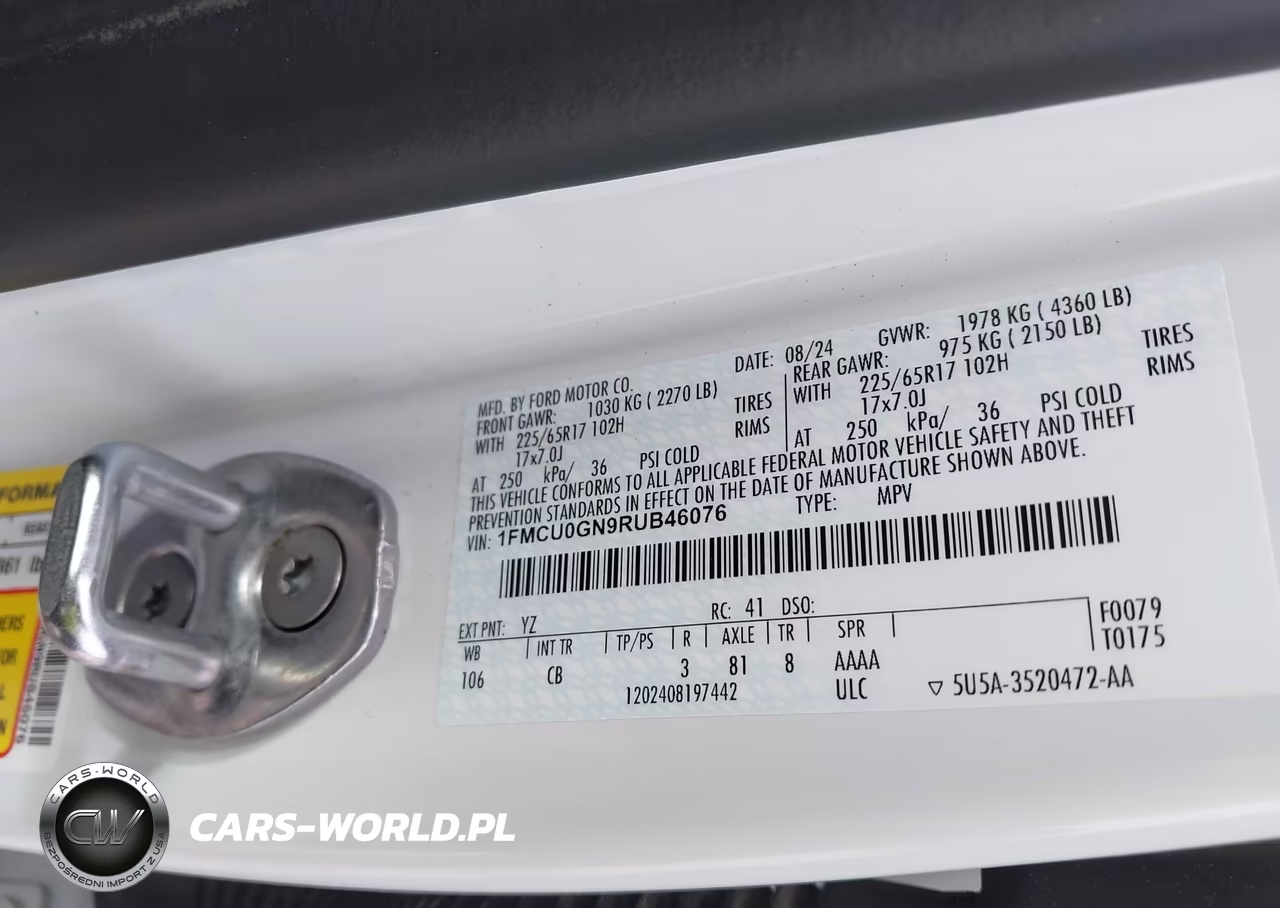 2024 Ford Escape Active VIN:1FMCU0GN9RUB46076 - 9