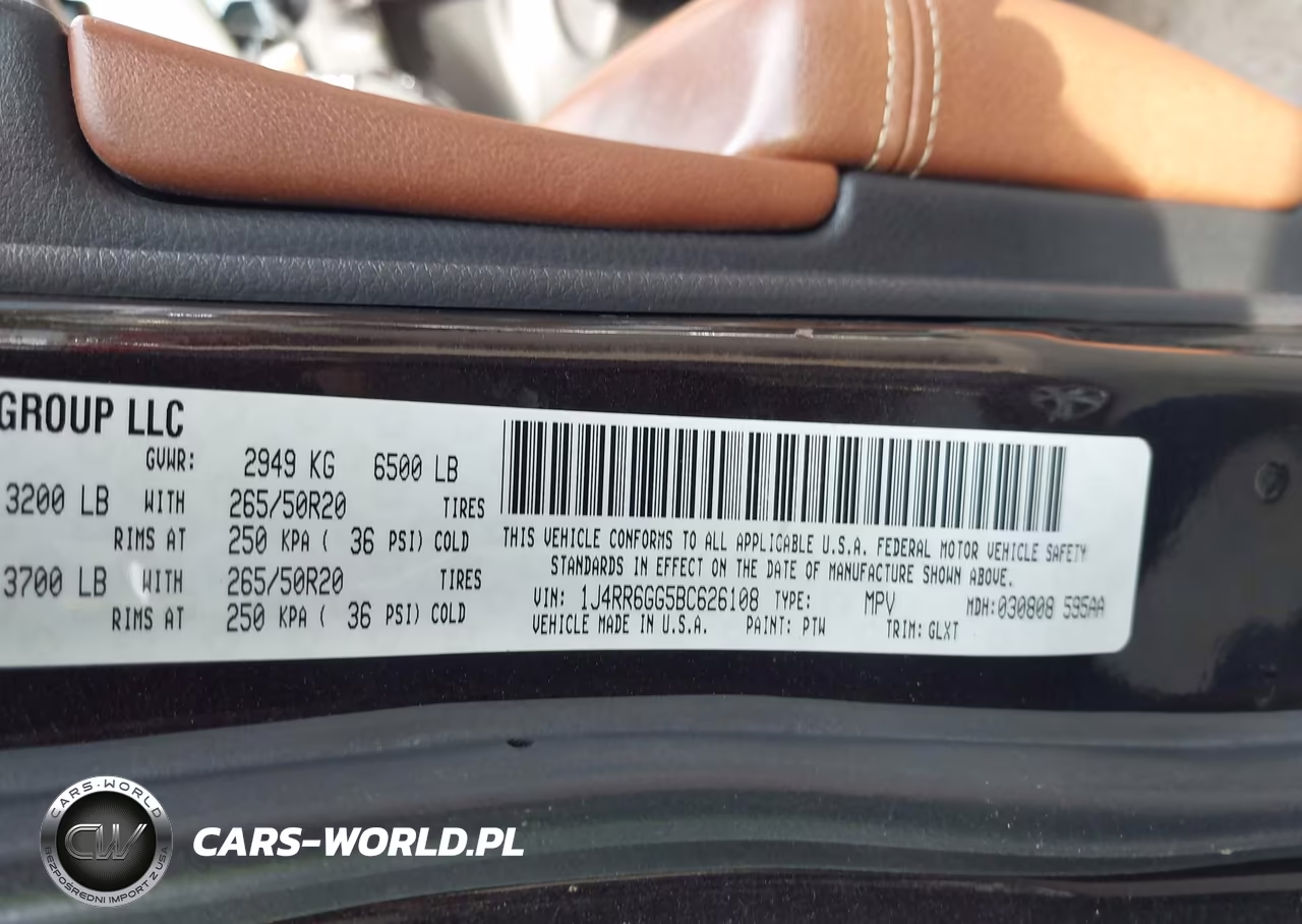 2011 Jeep Grand Cherokee Overland VIN:1J4RR6GG5BC626108 - 9