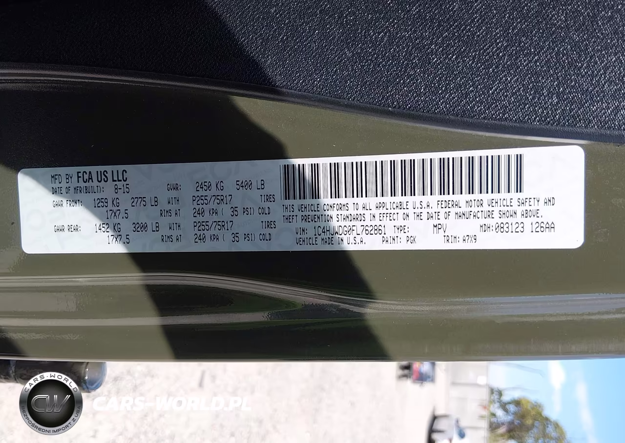 2015 Jeep Wrangler Unlimited Sport VIN:1C4HJWDG0FL762861 - 9