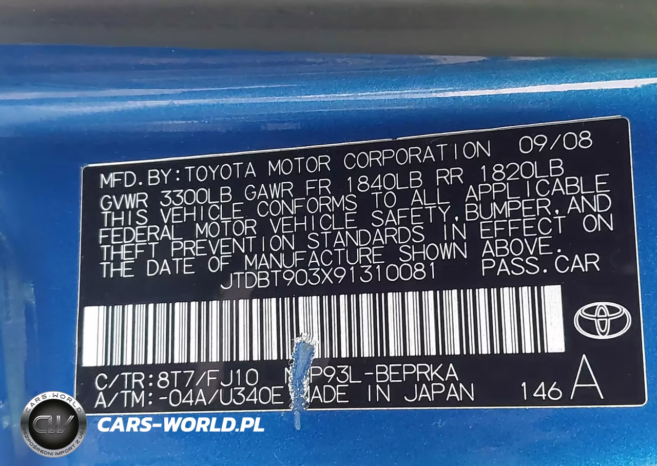 2009 Toyota Yaris VIN:JTDBT903X91310081 - 9