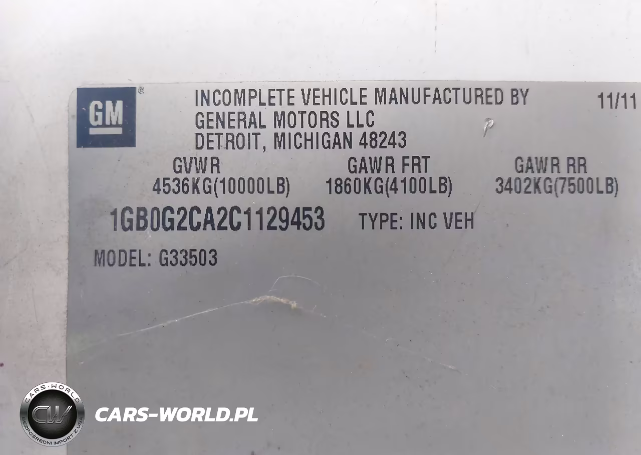 2012 Chevrolet Express Cutaway Work Van VIN:1GB0G2CA2C1129453 - 8