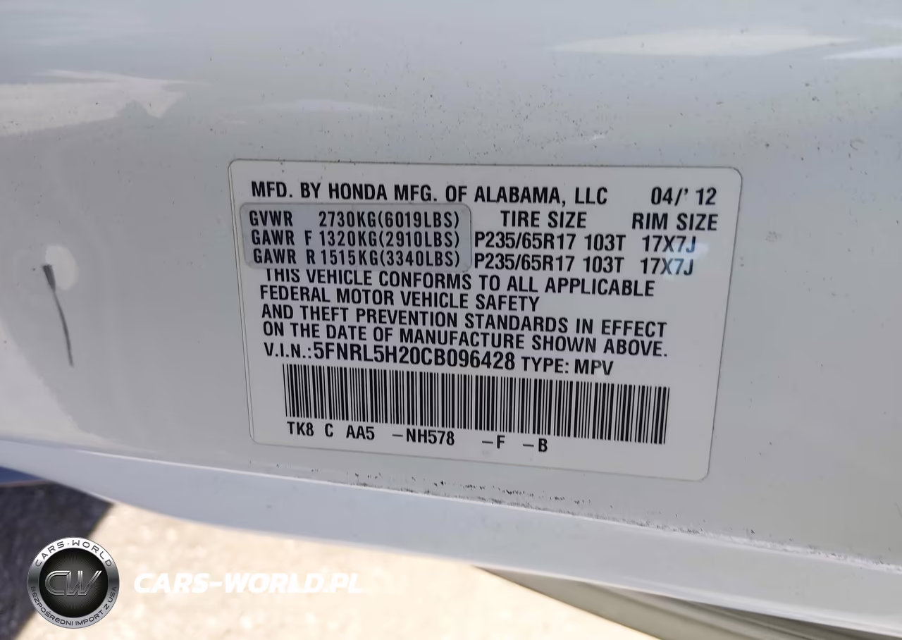 2012 Honda Odyssey Lx VIN:5FNRL5H20CB096428 - 9