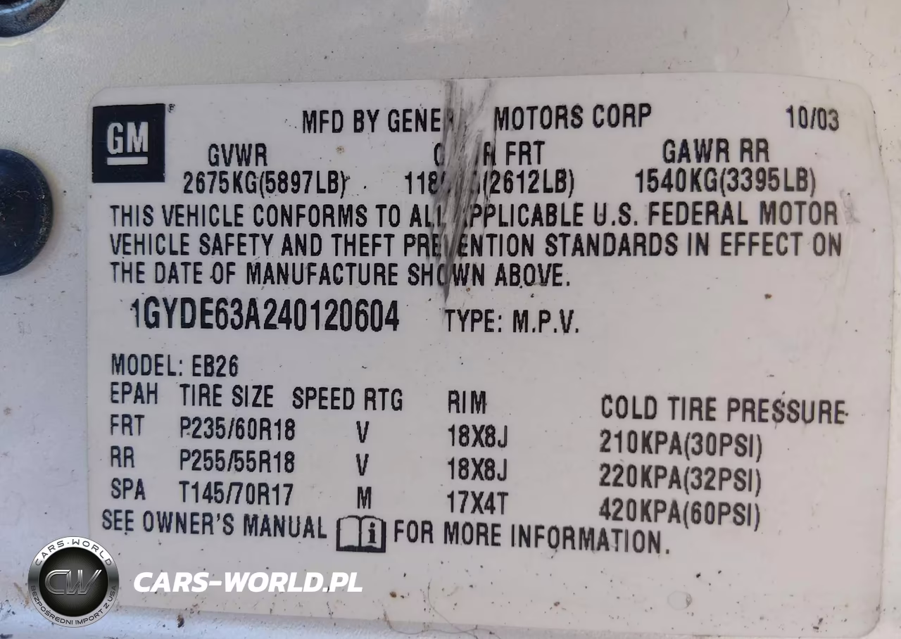 2004 Cadillac Srx V8 VIN:1GYDE63A240120604 - 9