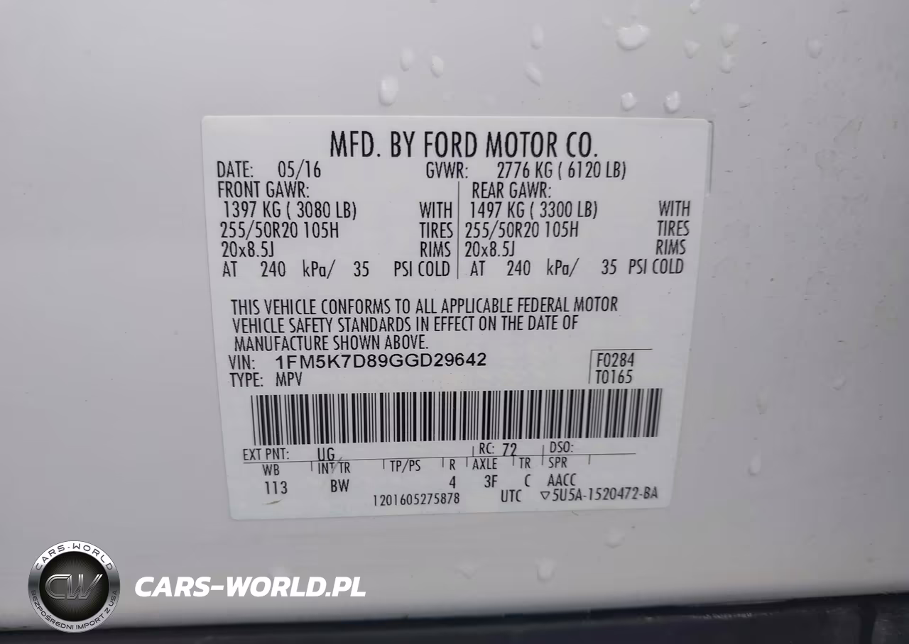 2016 Ford Explorer Xlt VIN:1FM5K7D89GGD29642 - 9