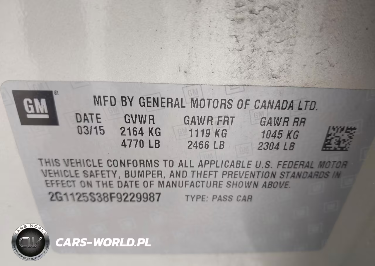 2015 Chevrolet Impala 2Lt VIN:2G1125S38F9229987 - 9