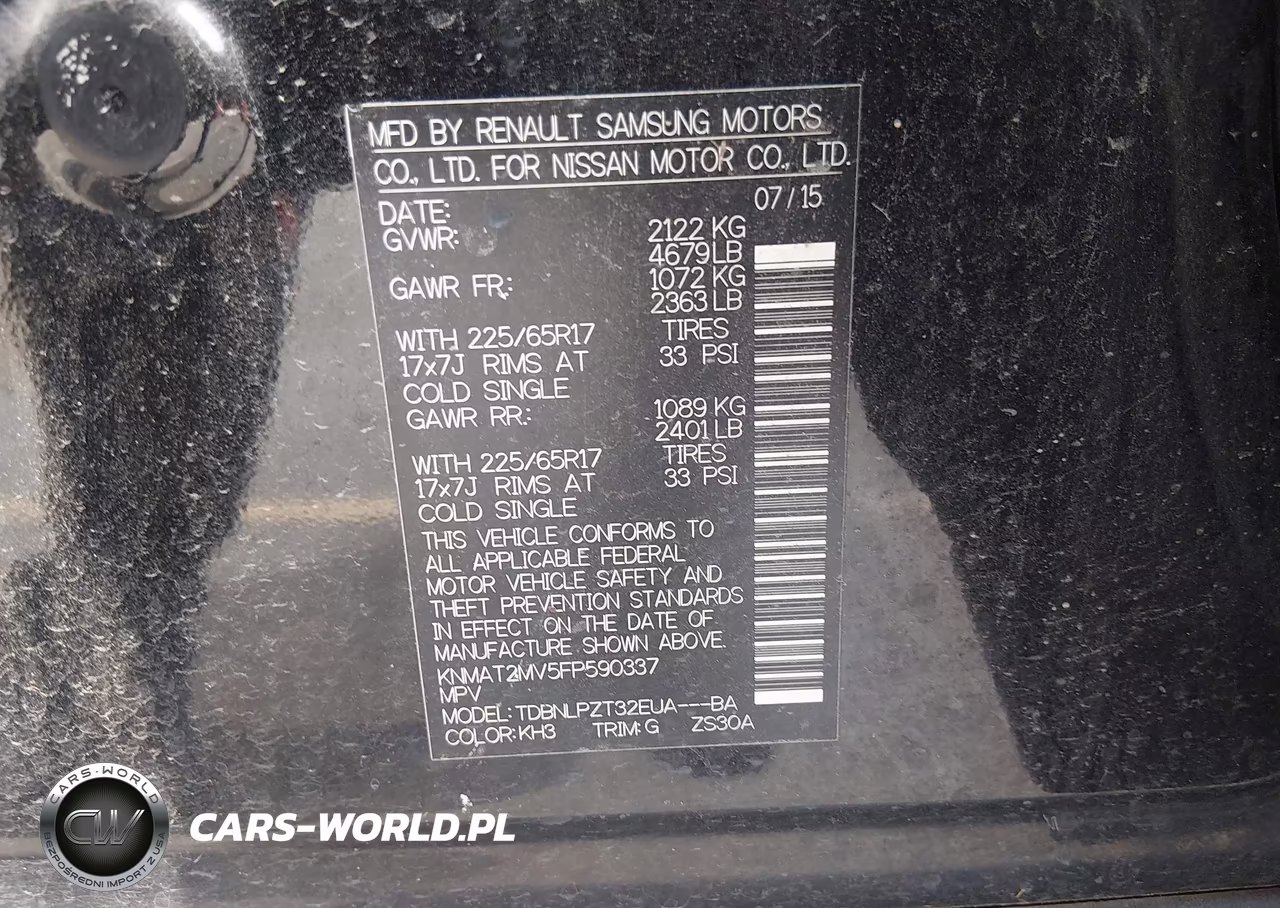 2015 Nissan Rogue S VIN:KNMAT2MV5FP590337 - 9