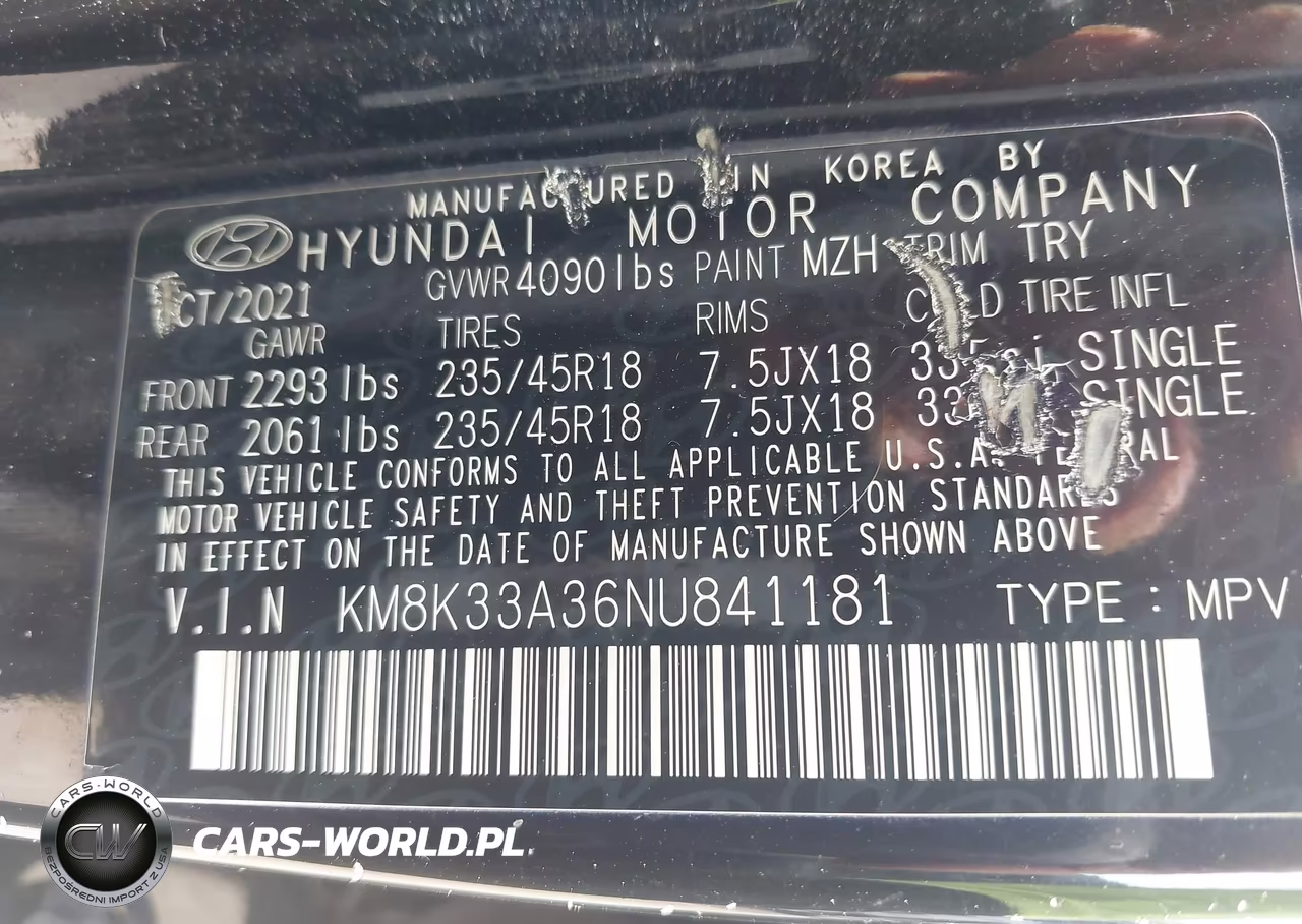 2022 Hyundai Kona N Line VIN:KM8K33A36NU841181 - 9