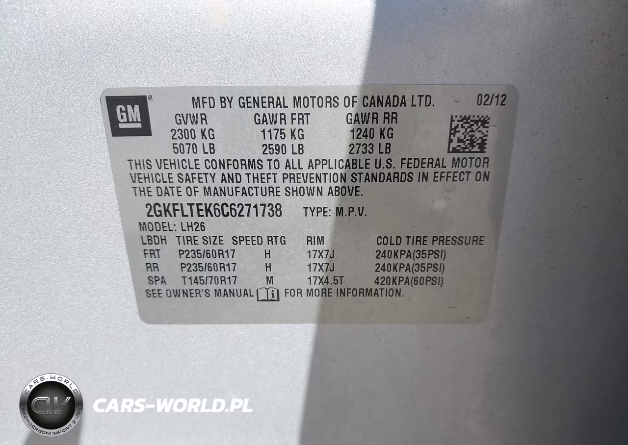 2012 GMC Terrain Sle-2 VIN:2GKFLTEK6C6271738 - 9