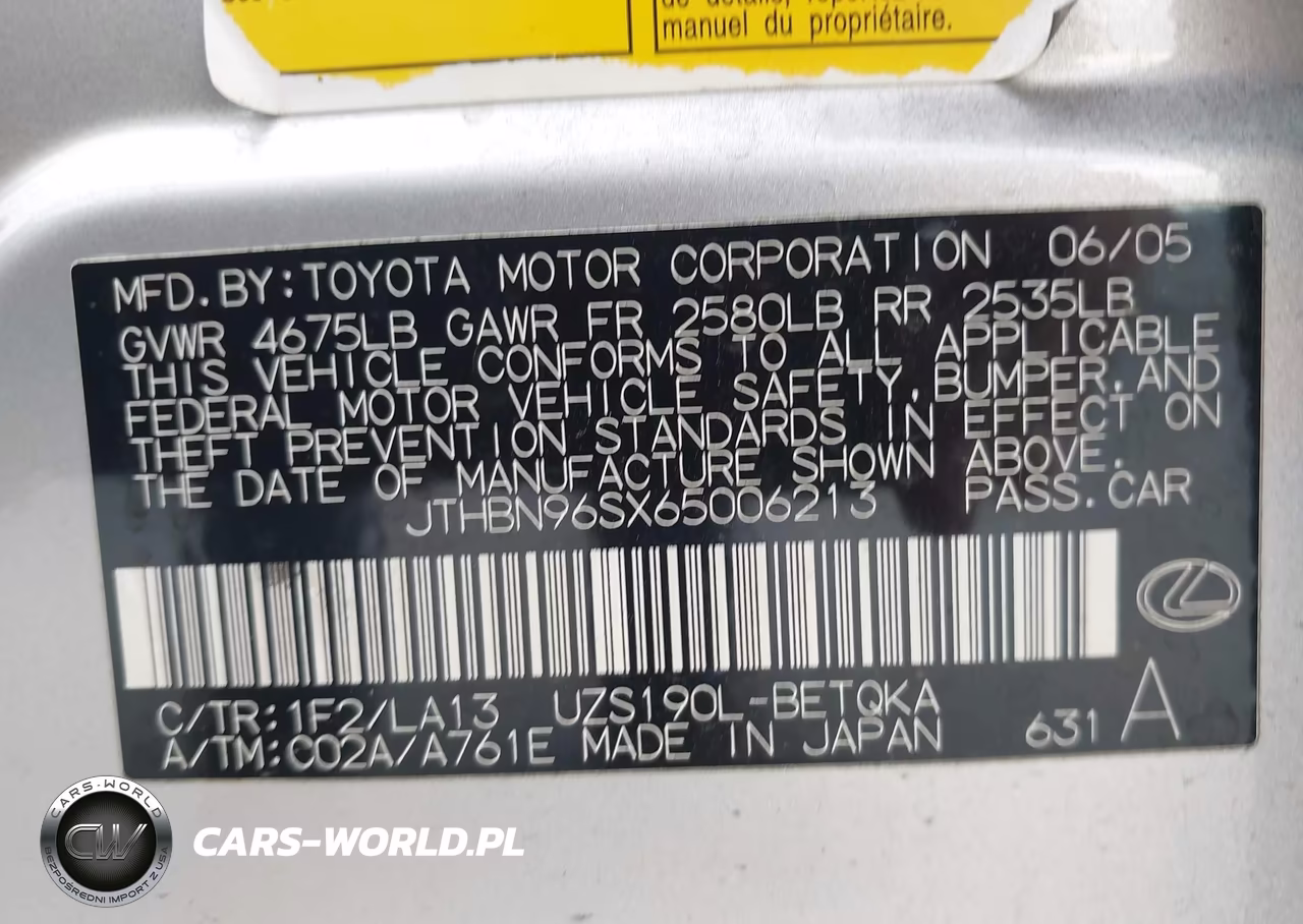 2006 Lexus Gs 430 VIN:JTHBN96SX65006213 - 9