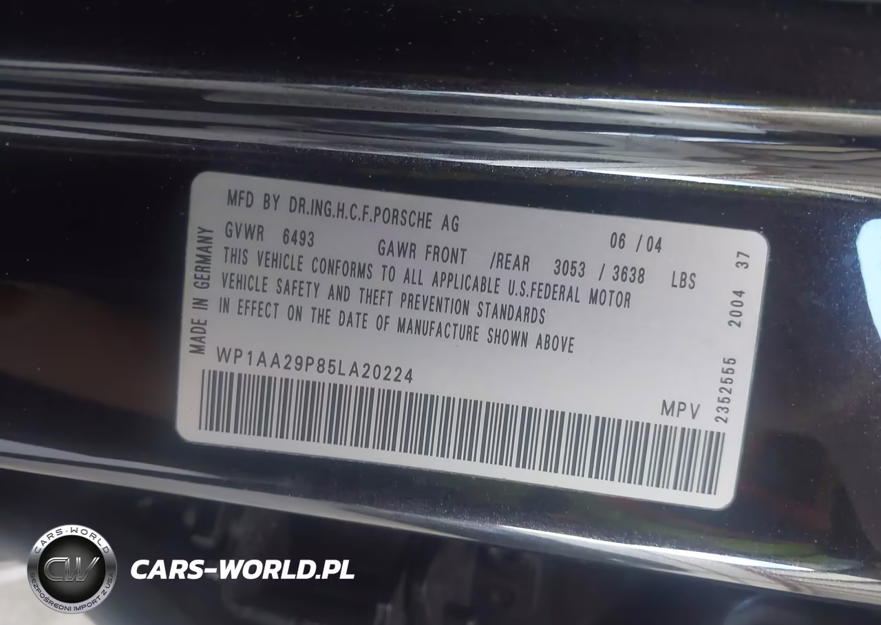 2005 Porsche Cayenne VIN:WP1AA29P85LA20224 - 9