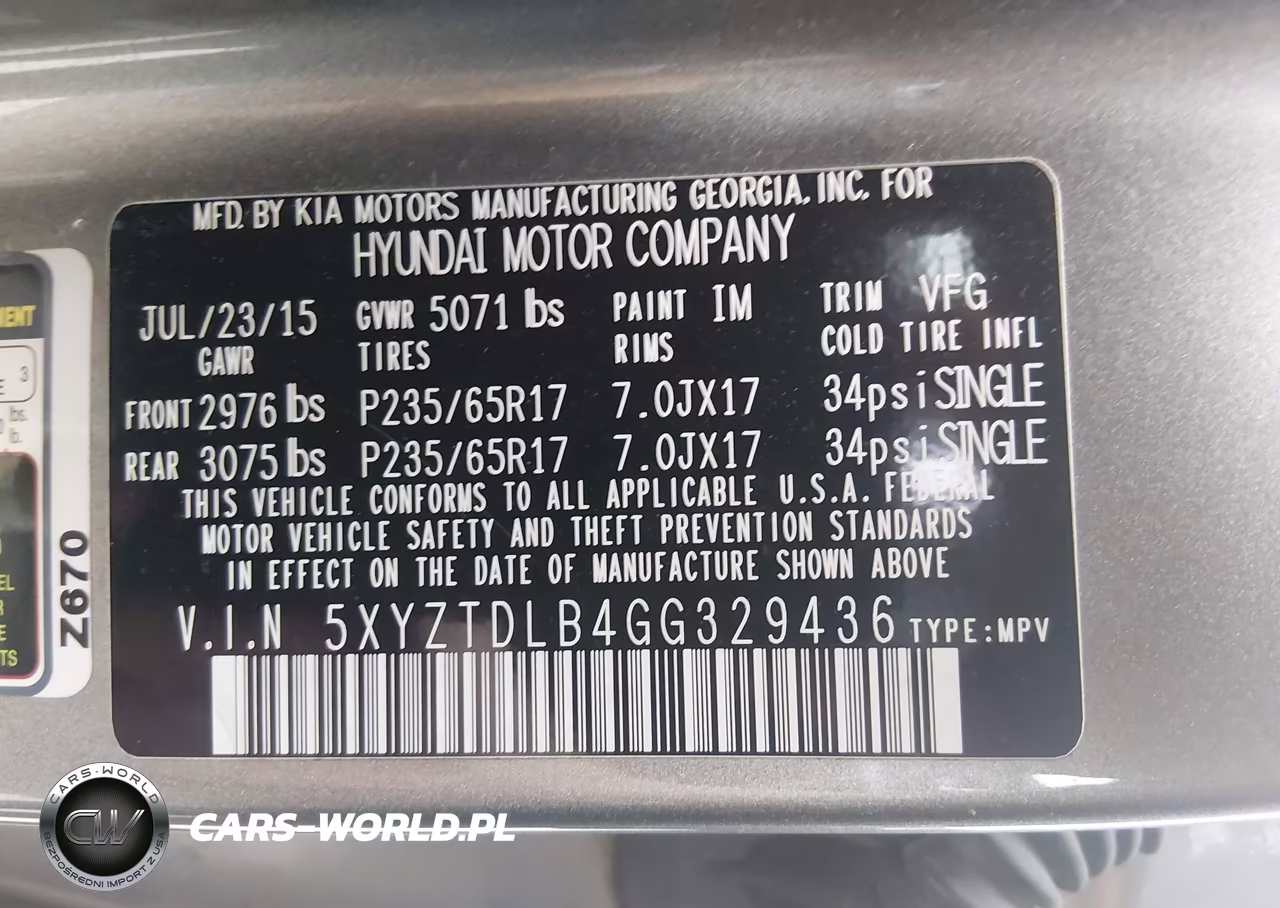 2016 Hyundai Santa Fe Sport 2.4L VIN:5XYZTDLB4GG329436 - 9