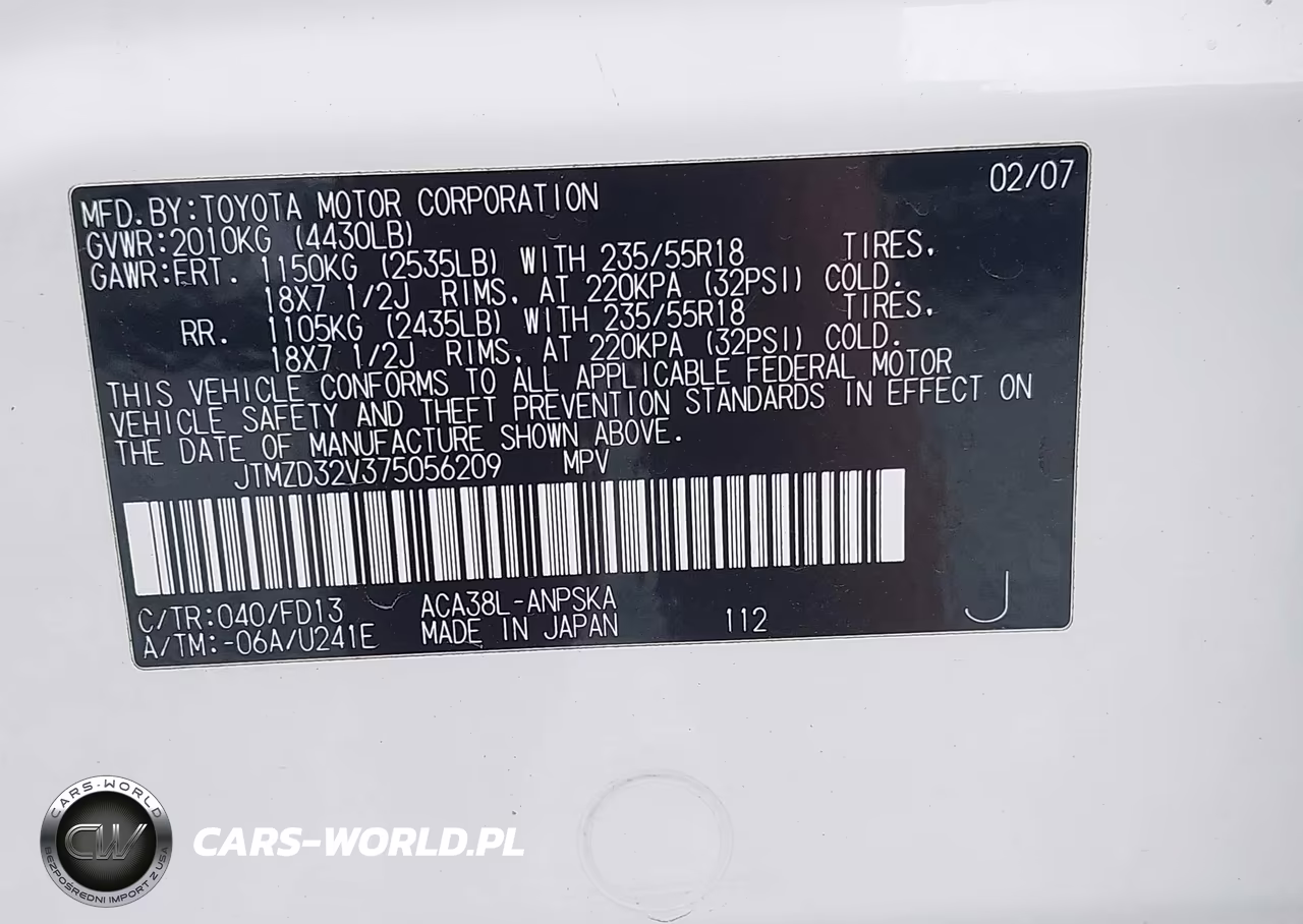 2007 Toyota Rav4 Sport VIN:JTMZD32V375056209 - 9