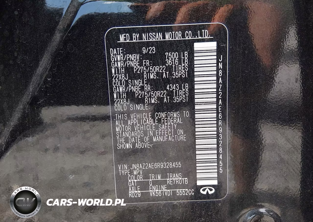 2024 Infiniti Qx80 Premium Select Awd VIN:JN8AZ2AE6R9328455 - 9