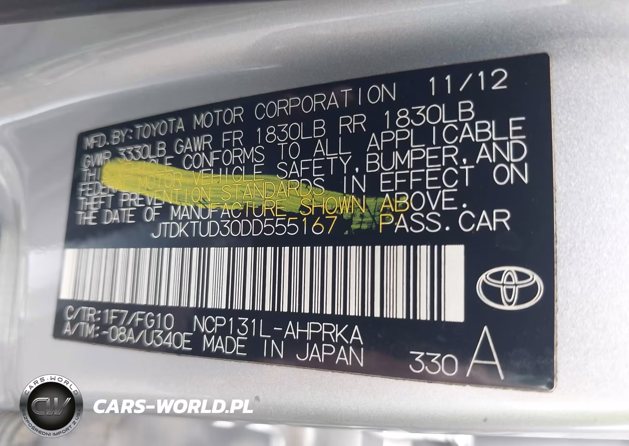 2013 Toyota Yaris L-Le-Se VIN:JTDKTUD30DD555167 - 9