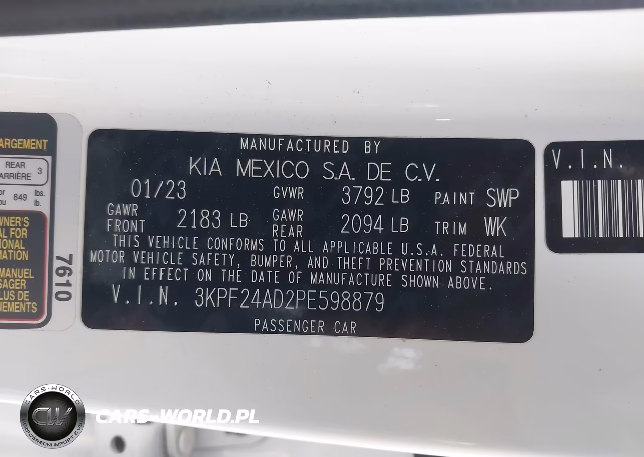 2023 Kia Forte Lxs VIN:3KPF24AD2PE598879 - 9