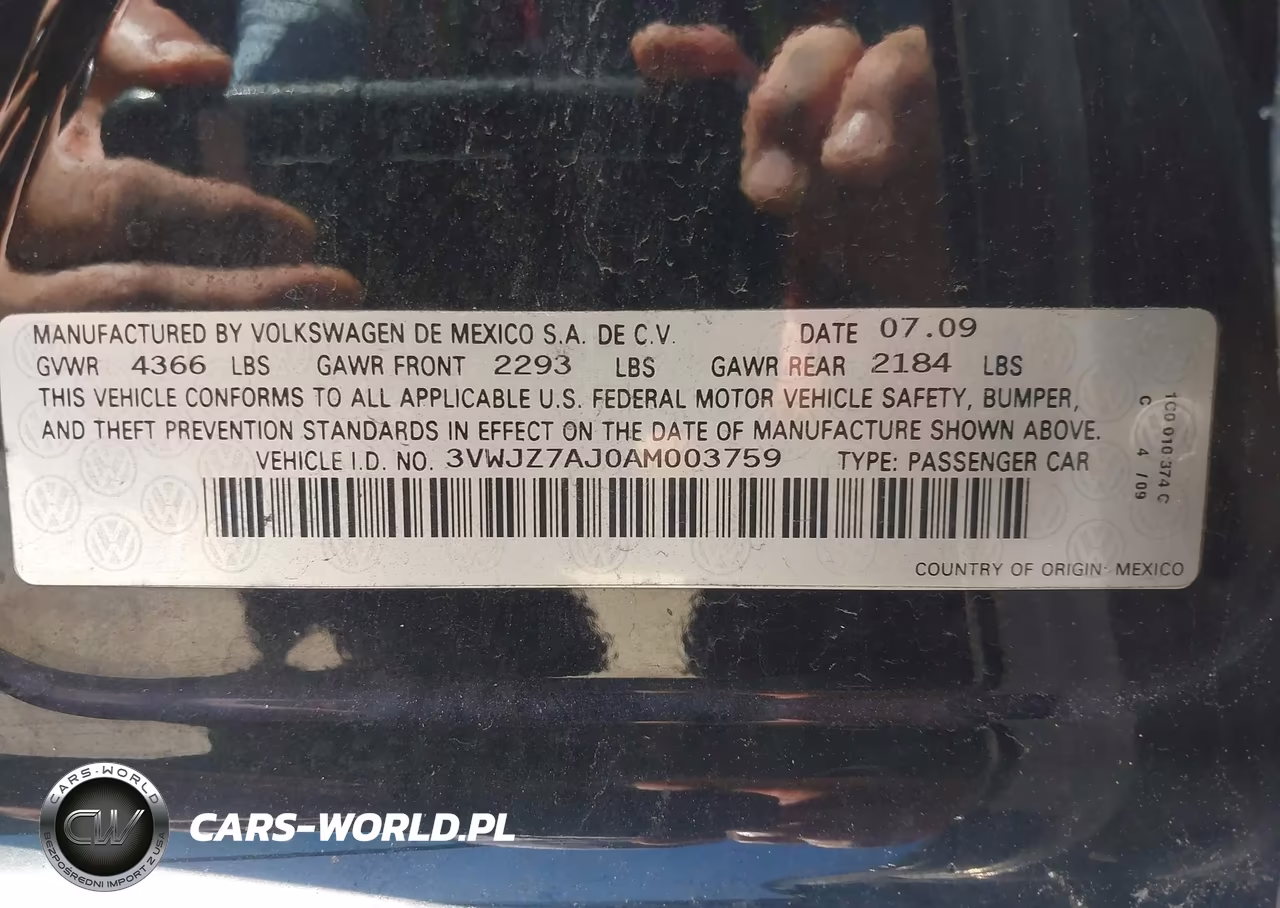 2010 Volkswagen Jetta S VIN:3VWJZ7AJ0AM003759 - 9