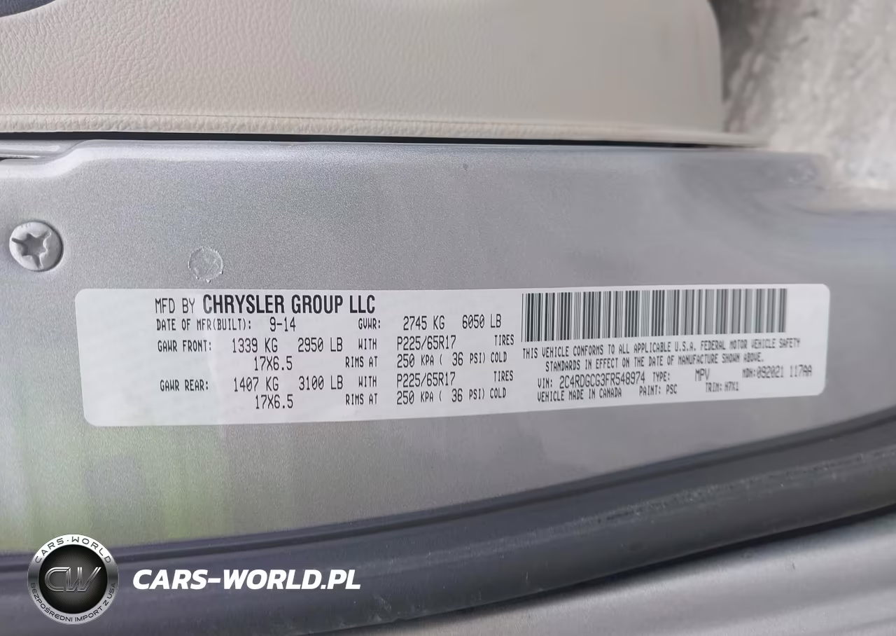 2015 Dodge Grand Caravan Sxt VIN:2C4RDGCG3FR548974 - 9
