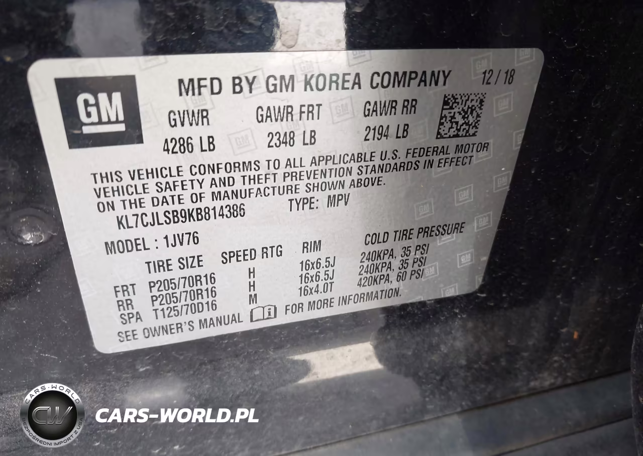 2019 Chevrolet Trax Lt VIN:KL7CJLSB9KB814386 - 9