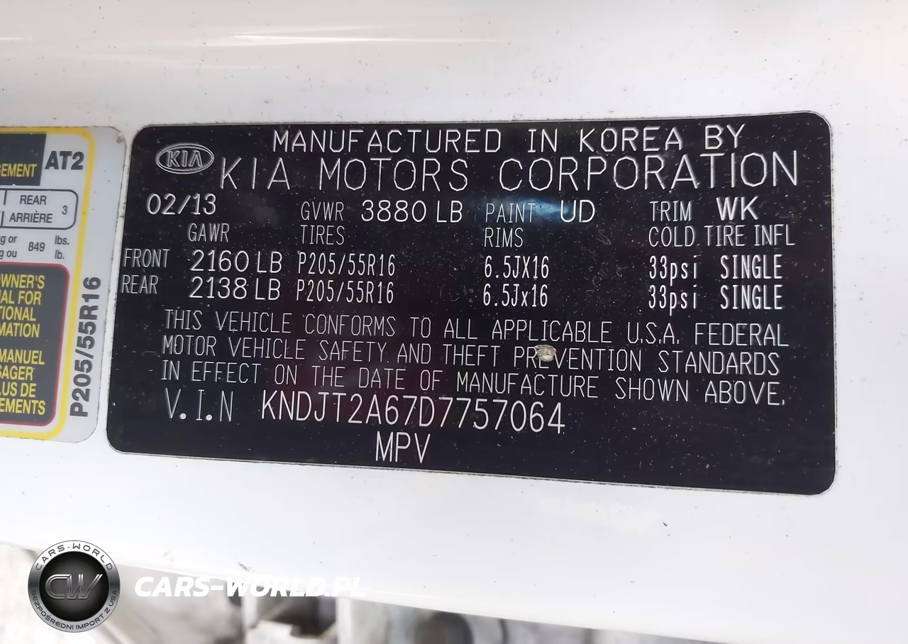 2013 Kia Soul + VIN:KNDJT2A67D7757064 - 9