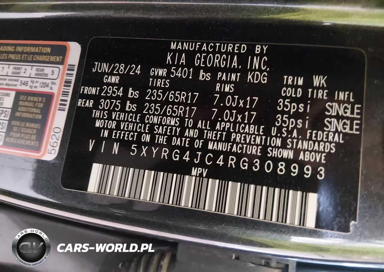 2024 Kia Sorento Lx VIN:5XYRG4JC4RG308993 - 9