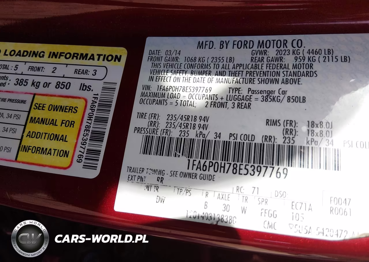 2014 Ford Fusion Se VIN:1FA6P0H78E5397769 - 9