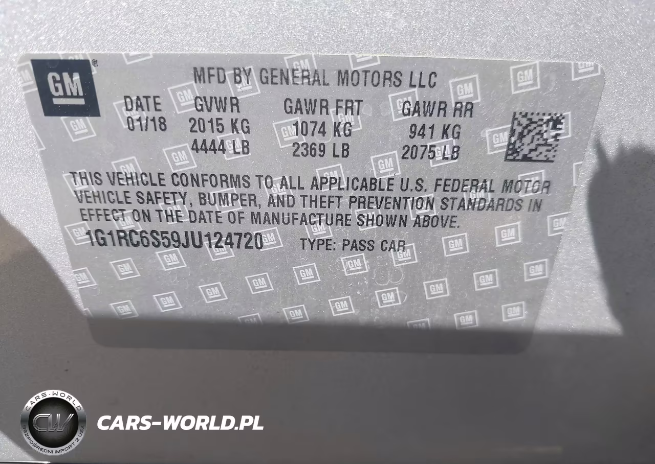 2018 Chevrolet Volt Lt VIN:1G1RC6S59JU124720 - 9