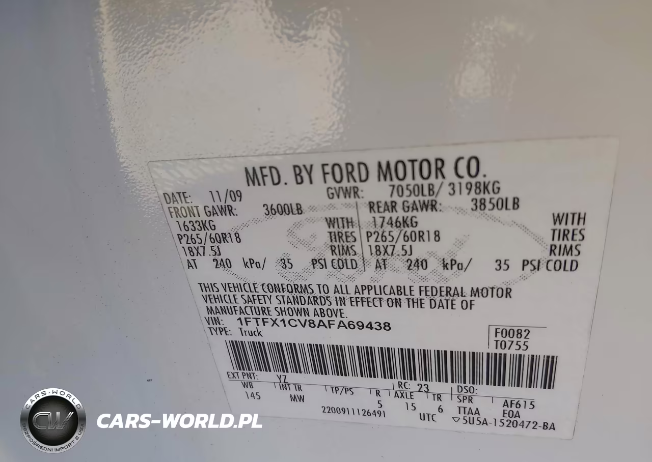 2010 Ford F-150 Fx2 Sport-Lariat-Xl-Xlt VIN:1FTFX1CV8AFA69438 - 9