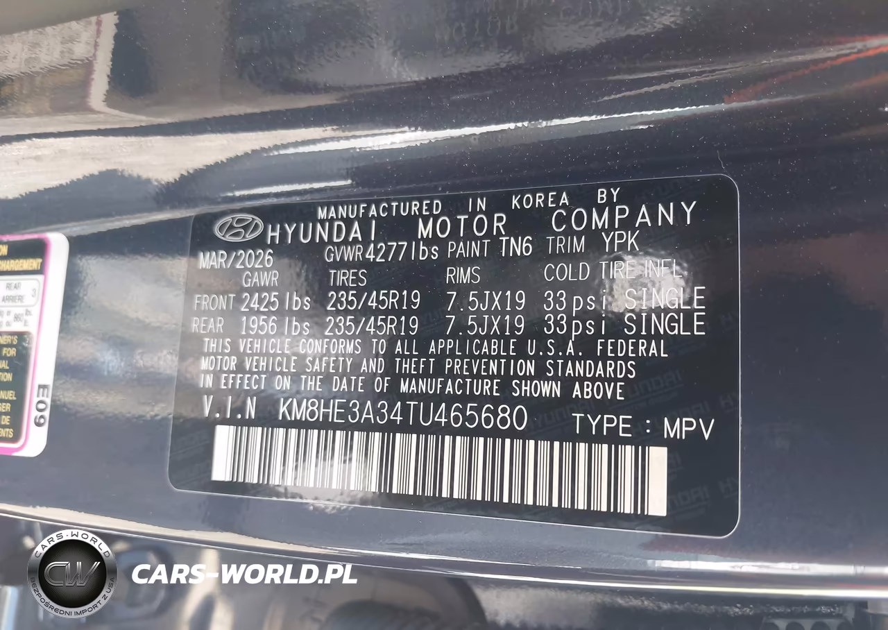 2026 Hyundai Kona Limited VIN:KM8HE3A34TU465680 - 9