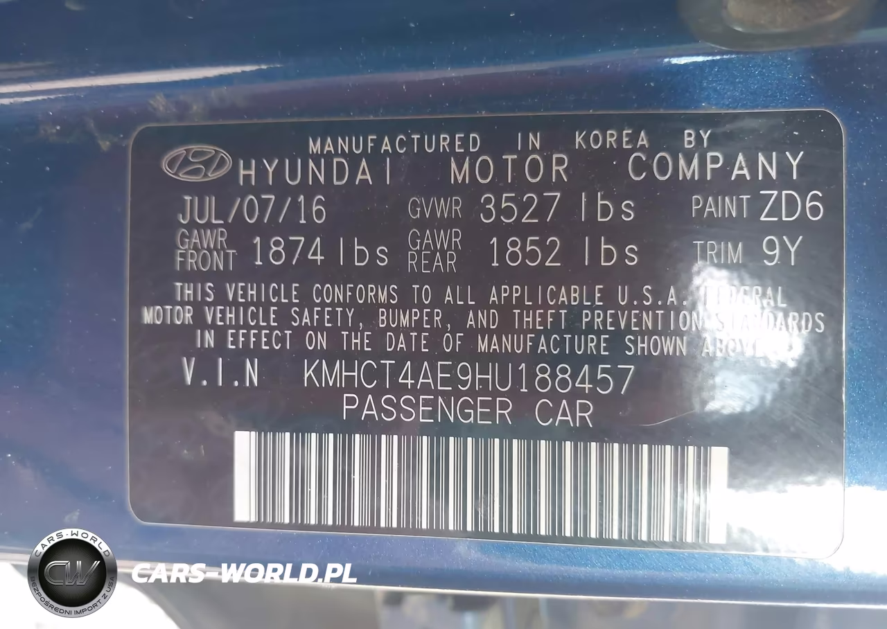 2017 Hyundai Accent Se VIN:KMHCT4AE9HU188457 - 9