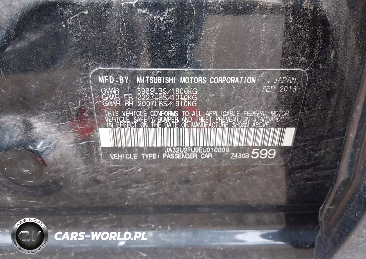 2014 Mitsubishi Lancer Es VIN:JA32U2FU9EU010009 - 9