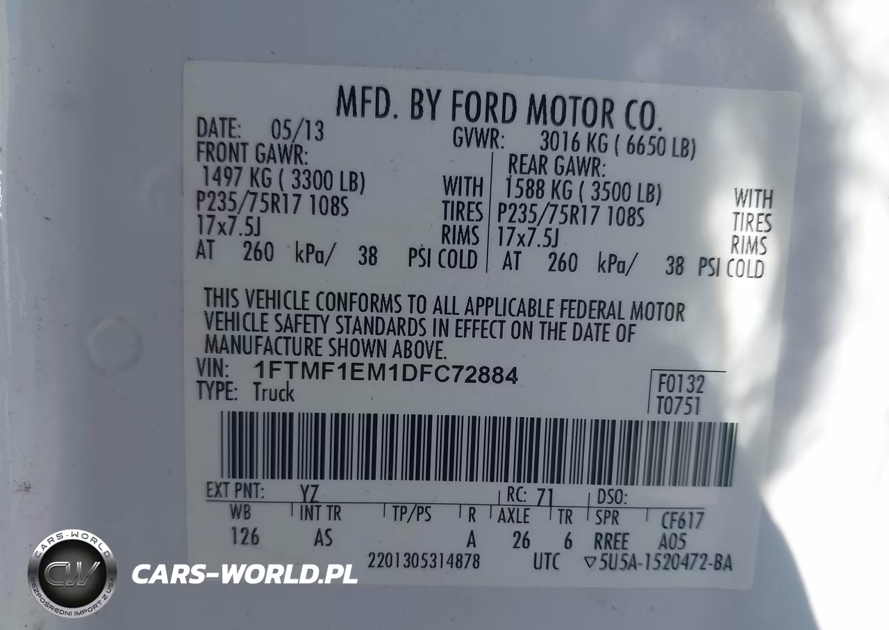 2013 Ford F-150 Xl VIN:1FTMF1EM1DFC72884 - 9