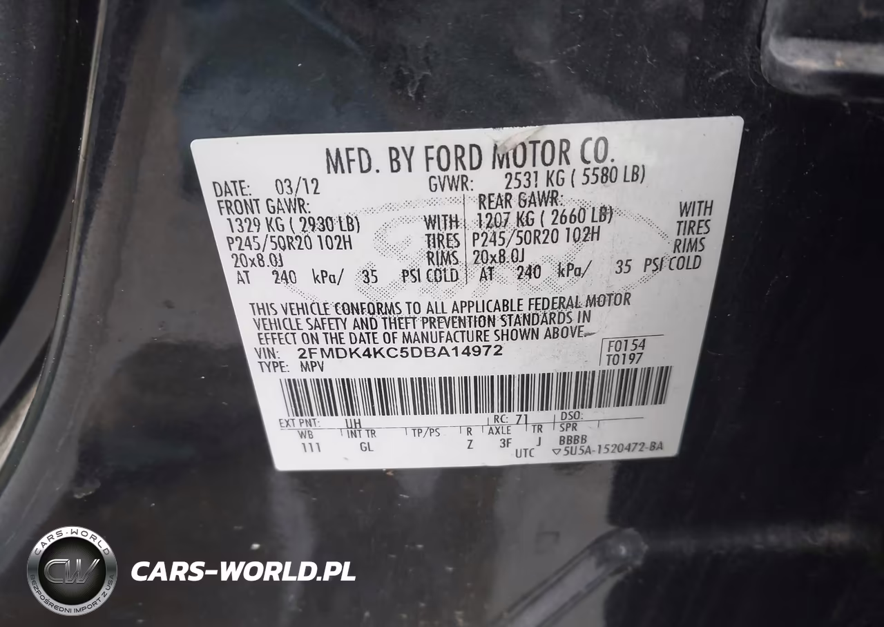 2013 Ford Edge Limited VIN:2FMDK4KC5DBA14972 - 9